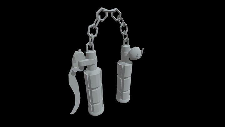 Handlebar Nunchucks 3D Model
