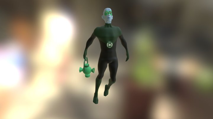 Alien Green Lantern 3D Model