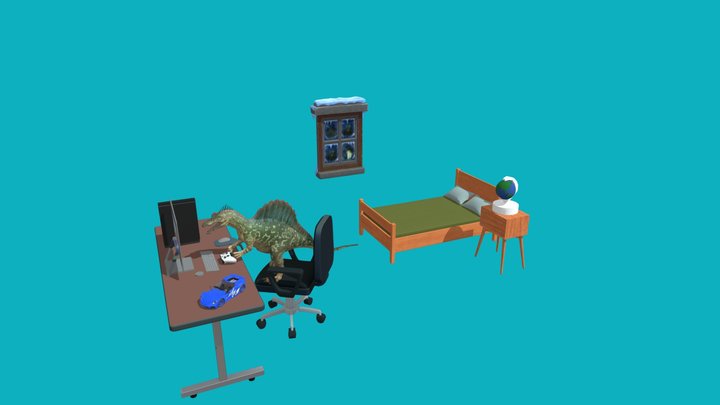 SPINOSAURUS'S BEDROOM 3D Model