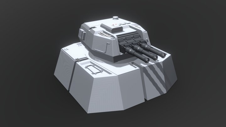 Heavy Turbolaser Turret - Star Wars Inspired 3D Model