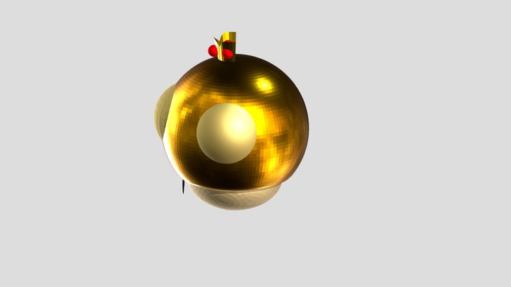 Golden Mushroom 3D Model