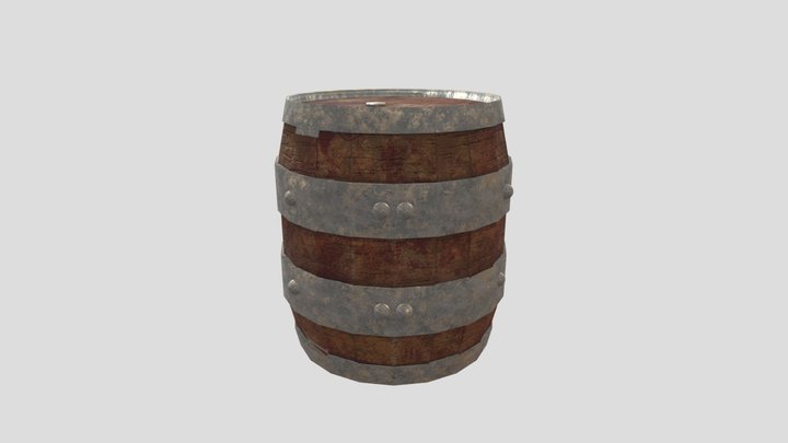 Weathered Barrel 3D Model