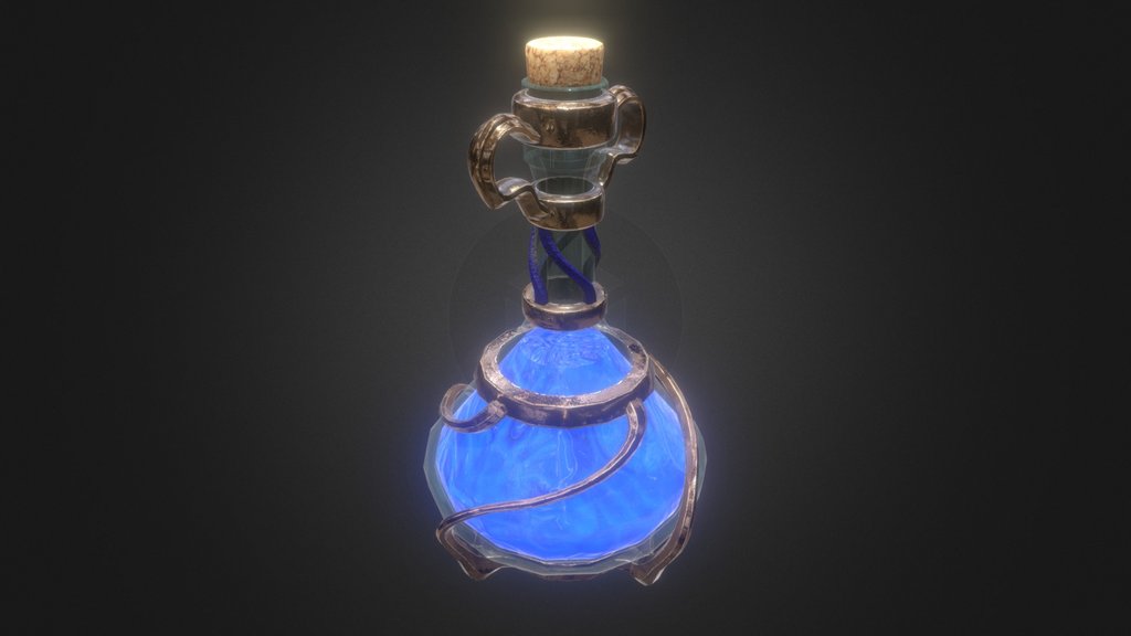 Potion Mana Elixir (game ready asset)