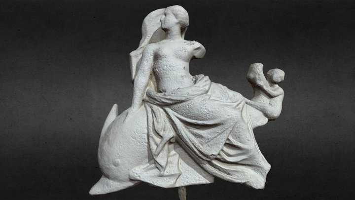 Aphrodite on a dolphin 3D Model