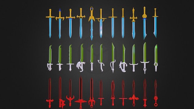 Swords Pack - Low Poly 3D Model