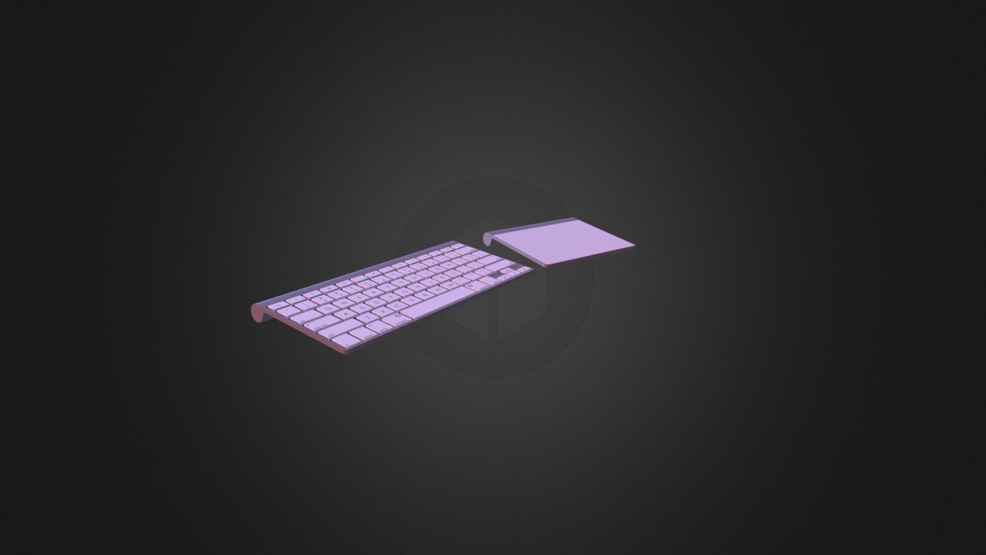 3D model CGAxis Keyboard with Touchpad - This is a 3D model of the CGAxis Keyboard with Touchpad. The 3D model is about a pink and white striped object.