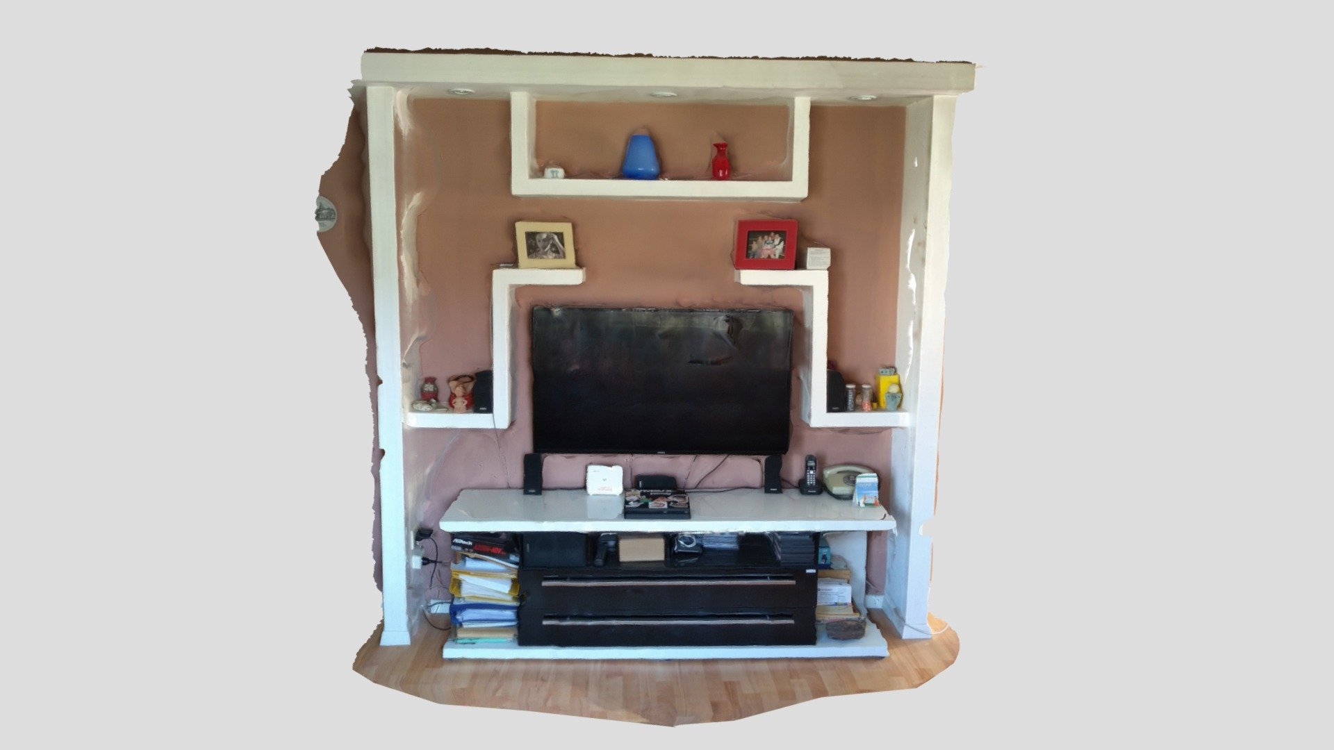 Espacio living 1 modelo 3D. Horario: Tarde