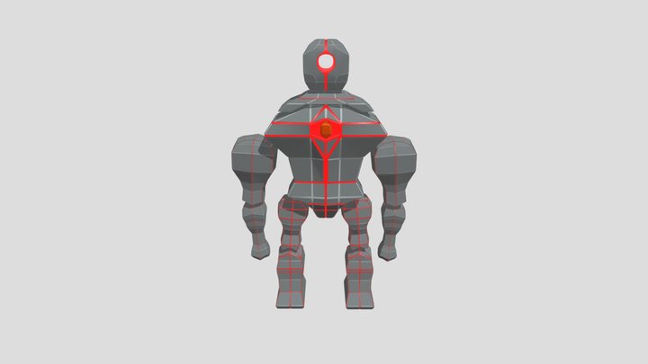 Rock Monster (Red) 3D Model