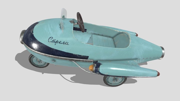 Soviet pedal car Raketa 3D Model