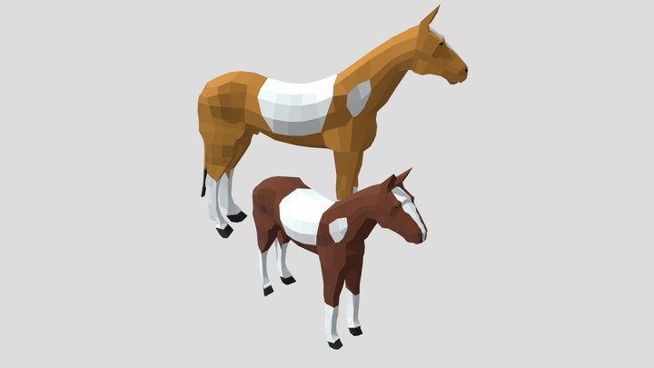 Horse-Low Poly 3D Model