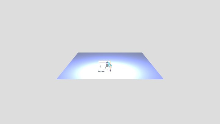 Room in Space 3D Model