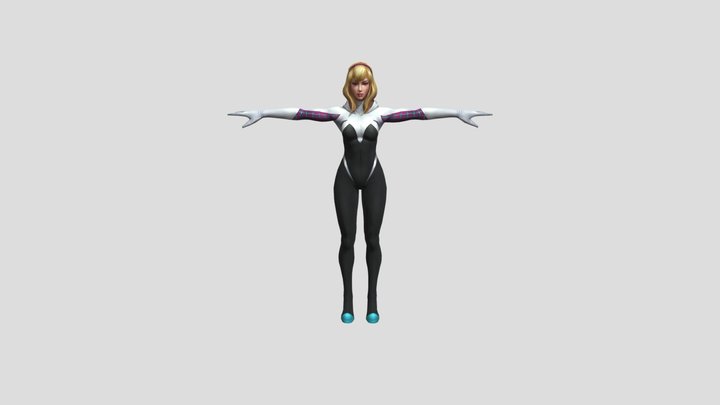 Spider-Gwen - Walk 3D Model