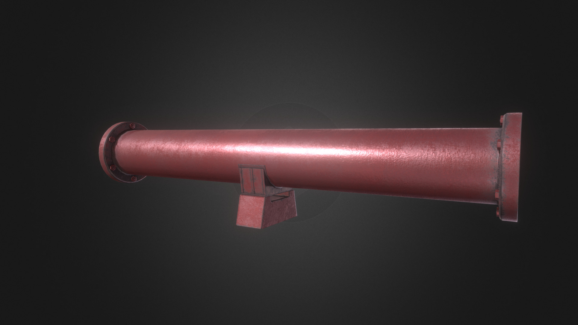 3D model Pipe - This is a 3D model of the Pipe. The 3D model is about a red and black gun.