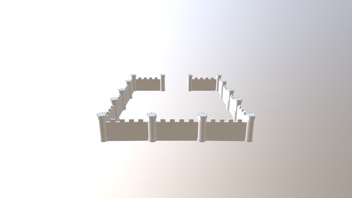 Parede Castelo 3D Model