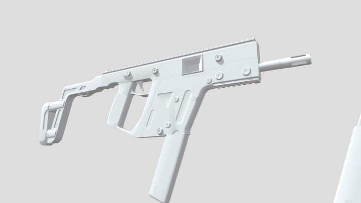 Untextured Highpoly Kriss Vector 3D Model