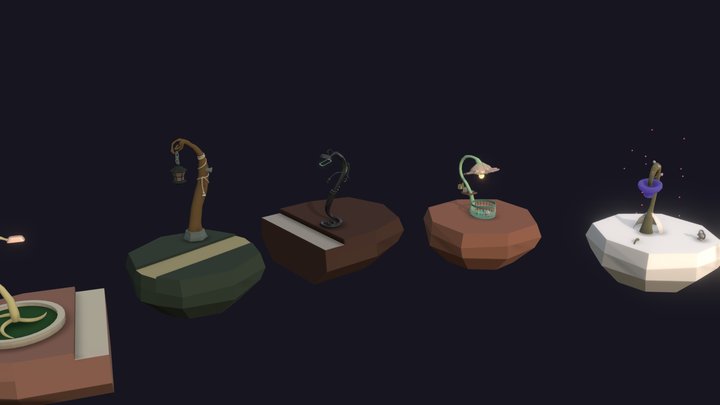 Set of 5 things 3D Model