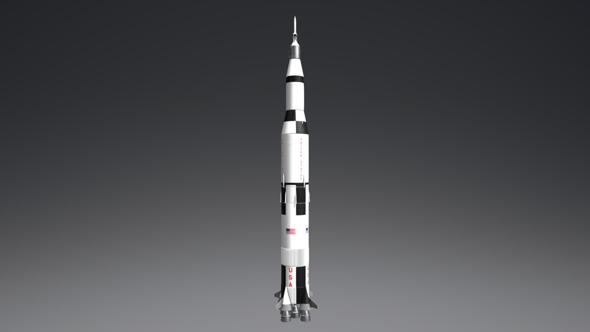 Saturn V Rocket 3d Model