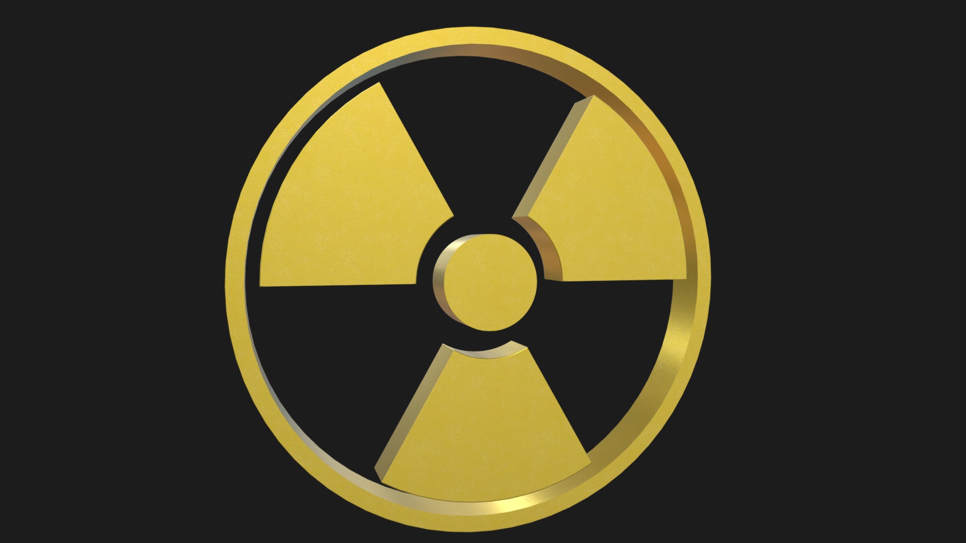 3D model Radioactive symbol - This is a 3D model of the Radioactive symbol. The 3D model is about icon.