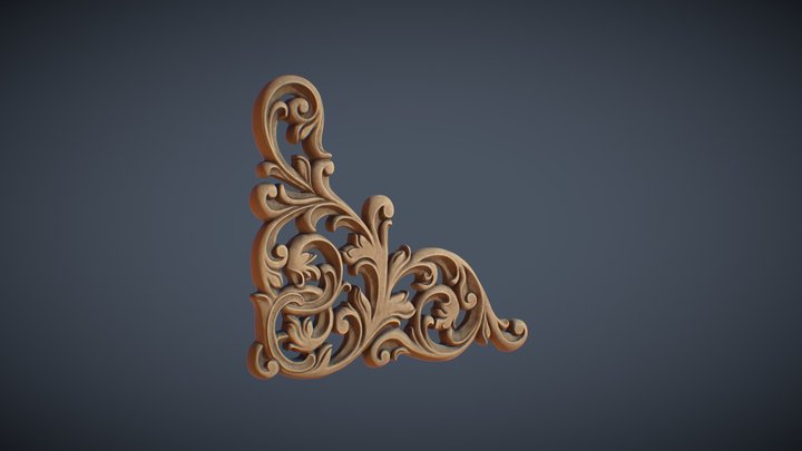 Vintage Baroque Design 3D Model