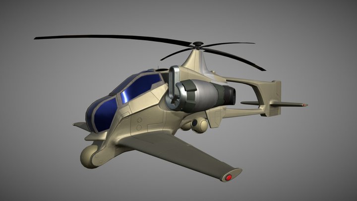 Boeing AH-65 Attack Helicopter 3D Model