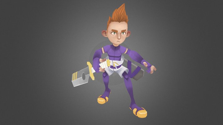 Purple boy 3D Model