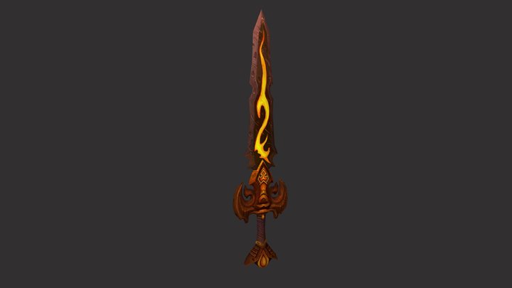 Flame Sword 3D Model