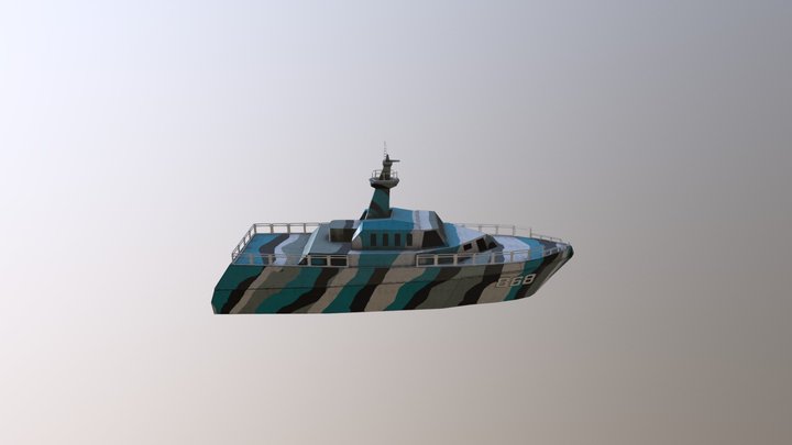 KRI-868 Indonesian Warship 3D Model