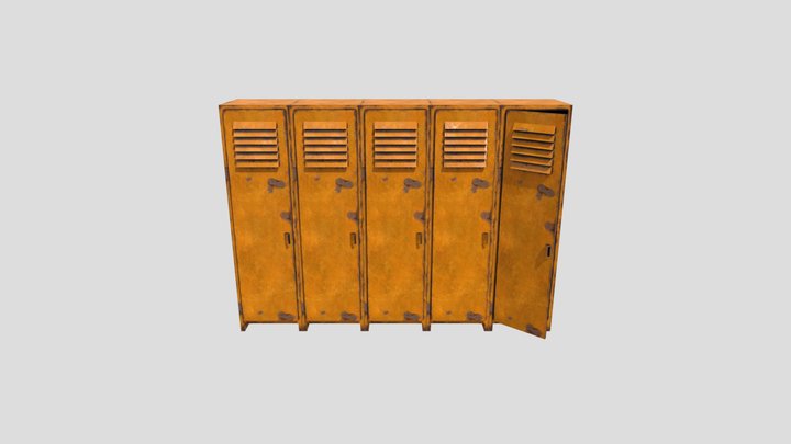 Steel Locker 3D Model