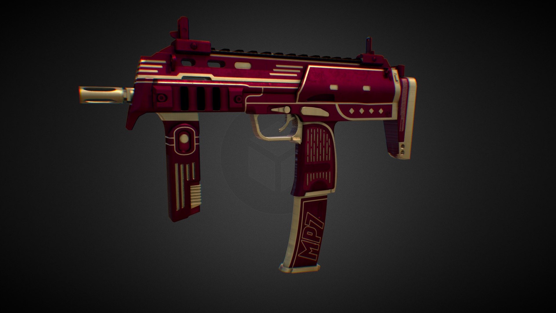 MP7 - Regalis - 3D model by tdrvcreative (@biomepsd) [7a33cb2] - Sketchfab