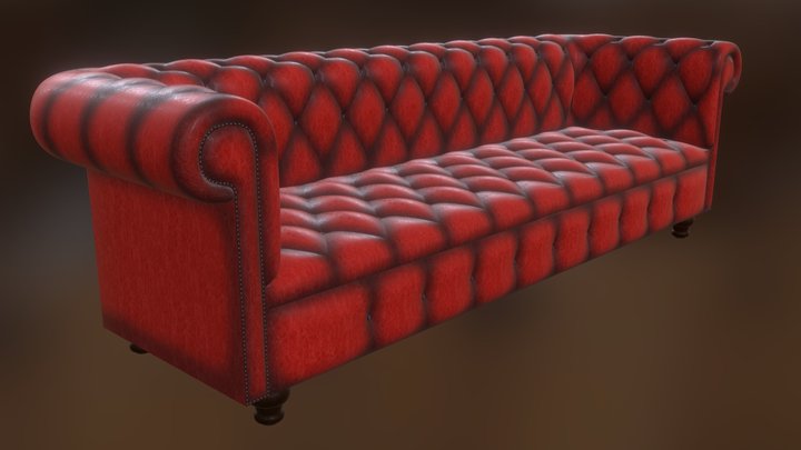 Leather Sofa 3D Model