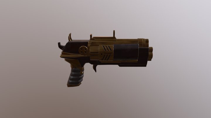 Steam Punk Pistol 3D Model