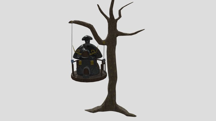 Marble Tree House 3D Model