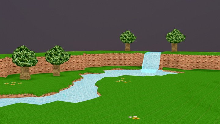 Classic Game Scene 3D Model
