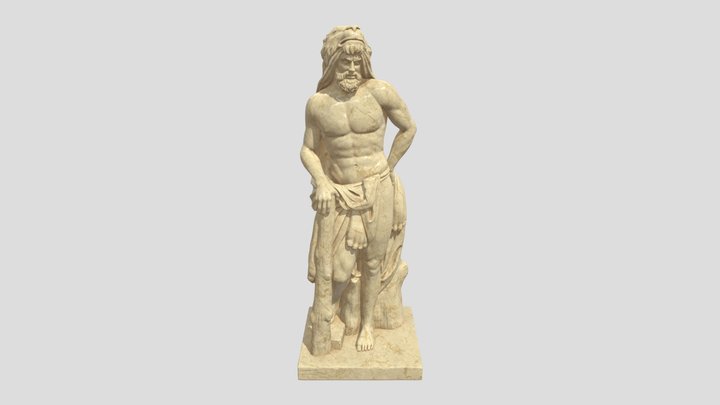 Hercules Greek Statue 3D Model