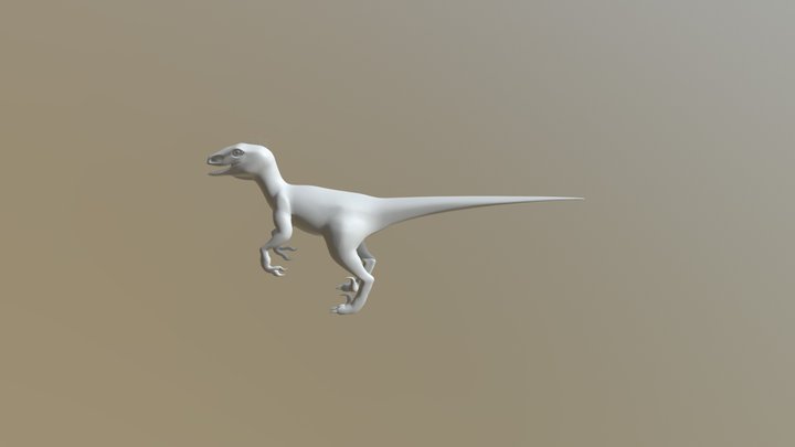 Raptor No Texture 3D Model