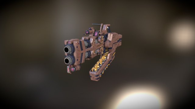 lowpoly gun 3D Model