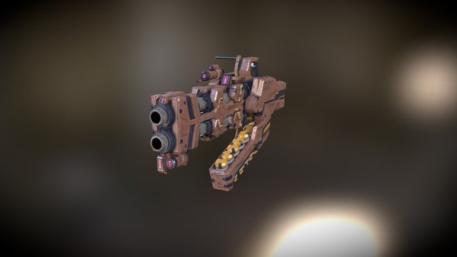lowpoly gun 3D Model