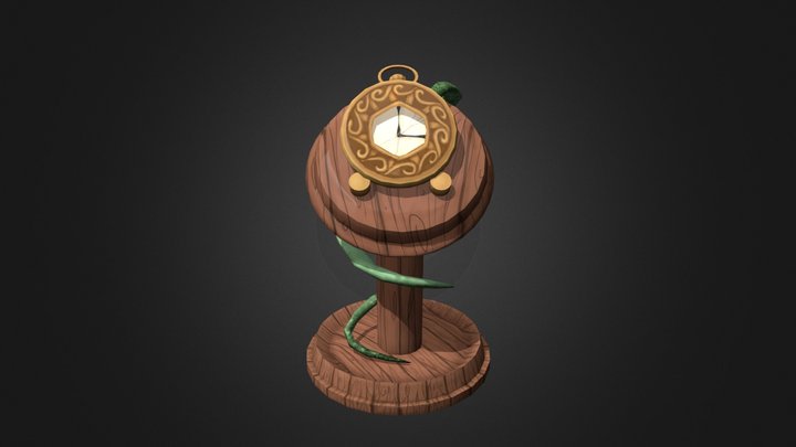 Pocket Watch & Stand 3D Model