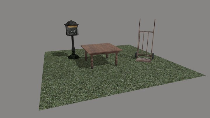 Grandma's House - 3 Simple props 3D Model