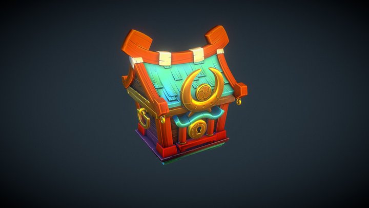 Сhinese style chest 3D Model