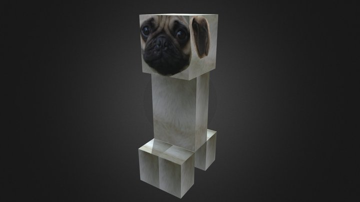 Creeper Pug 3D Model