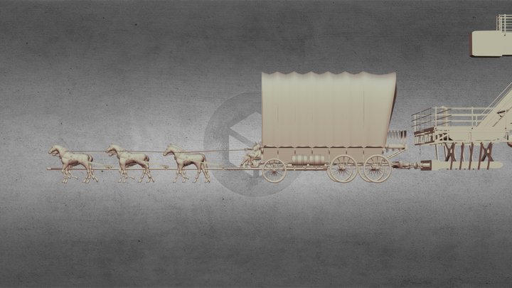 6-wheeled Carriage 3D Model