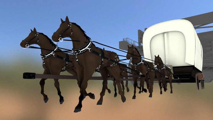 ミコトネたちの馬車 3D Model