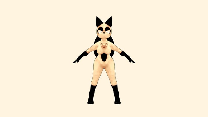 fox girl anthro 3D Model