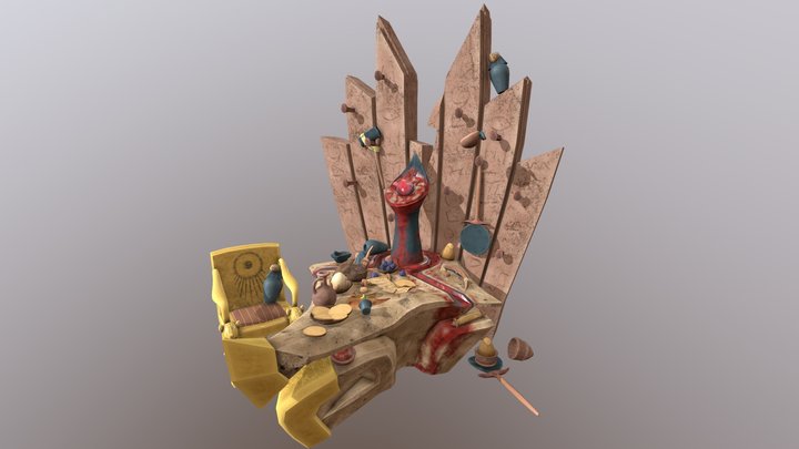 DAE Game Art 1 - Artisans Desk 3D Model