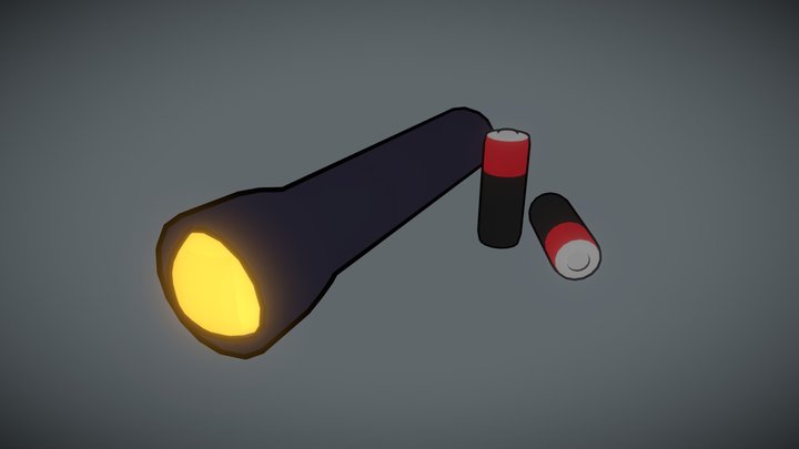Stylized Flashlight 3D Model