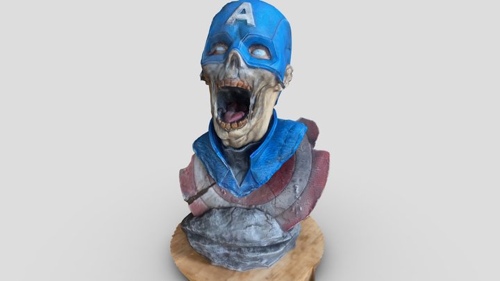 Captain America Marvel Zombie 3D Model