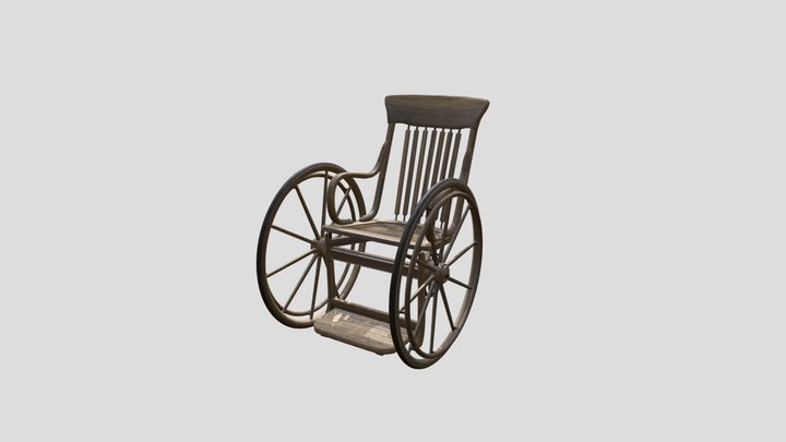 wheelchair from 1872 3D Model