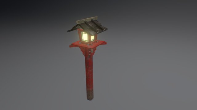Japanese Temple Lamp 3D Model