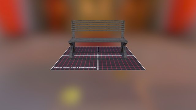 Bench Prop for Cityscene 3D Model